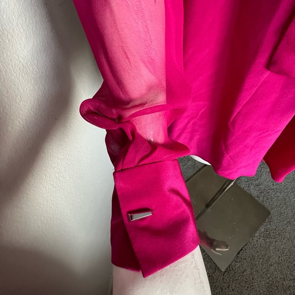 Gorgeous Pink 💯 SILK Prabal Gurung blouse-new no tags - Picture 4 of 14